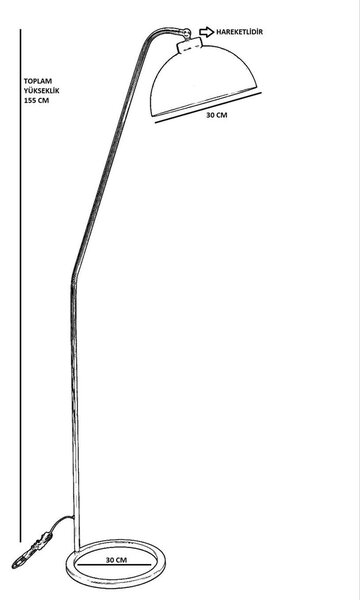 Opviq Floor Lamp Mustard 8915-6