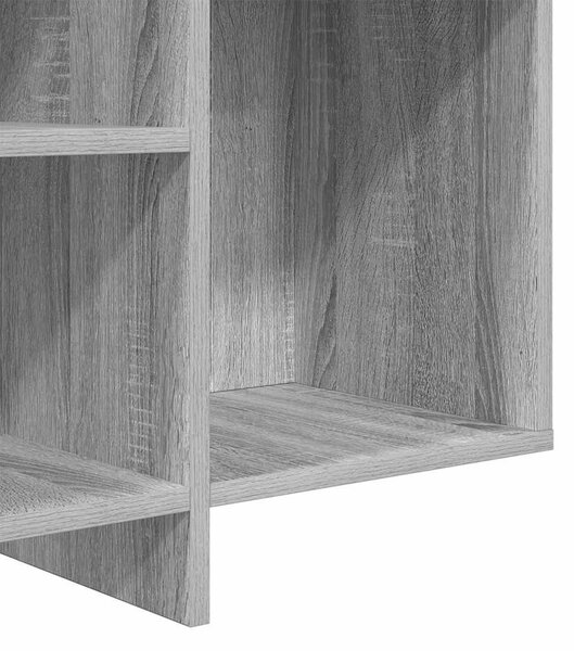 Szürke sonoma színű szerelt fa tálalószekrény 120 x 30 x 75 cm
