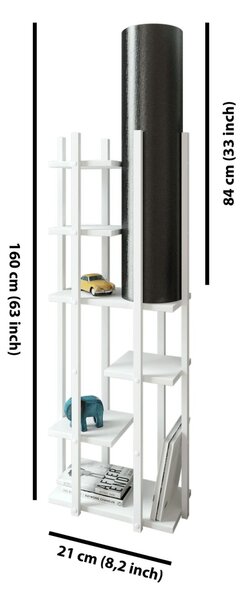 Opviq Floor Lamp Black White Vogue - White, Black