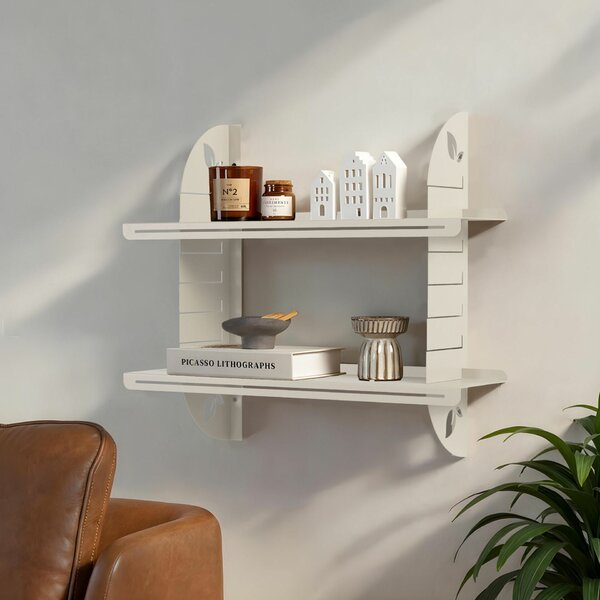 Hanah Home Dekoratív Fém Fali Polc Puha Bézs Vlnt126Kr