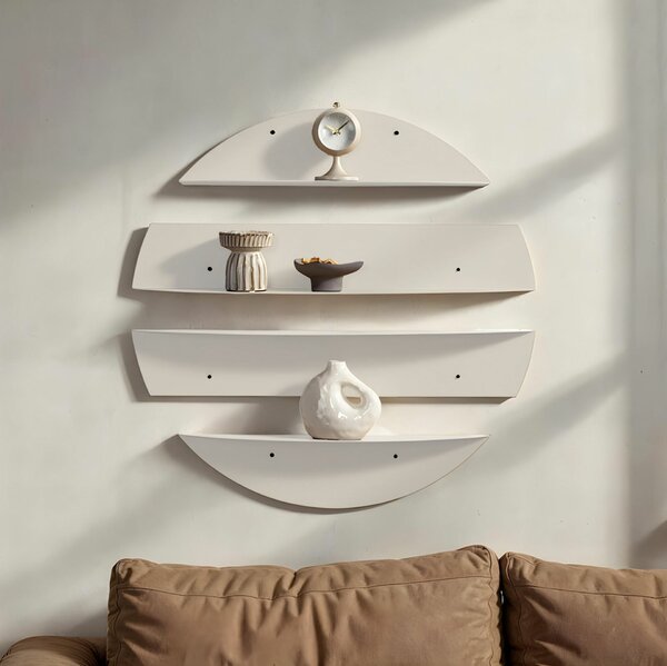 Hanah Home Dekoratív Fém Fali Polc Halvány Bézs Vlnt118Kr