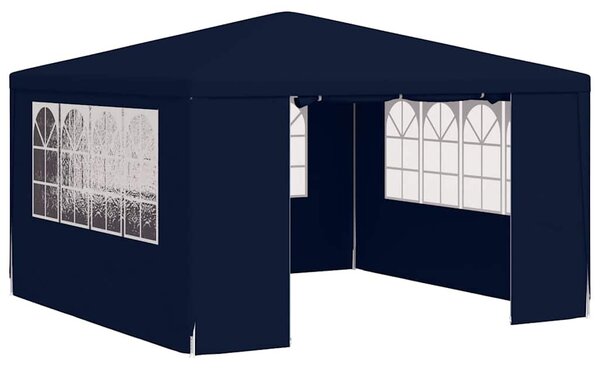 Kék rendezvénysátor oldalfalakkal 4 x 4 m 90 g/m²