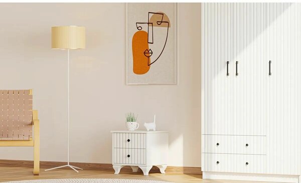 Hanah Home Éjjeliszekrény Matt Fehér İrem - Rb-185-08
