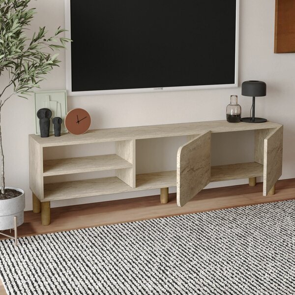 Hanah Home TV állvány Travertine River - Travertin