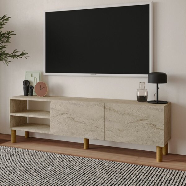 Hanah Home TV állvány Travertine River - Travertin