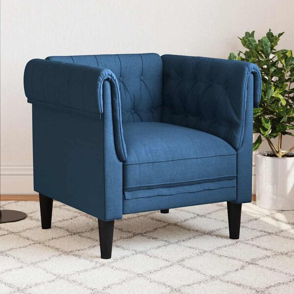 Kék szövet Chesterfield kanapé