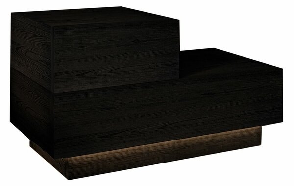 Hanah Home Nightstand Black Wood Kayra - Black Wood