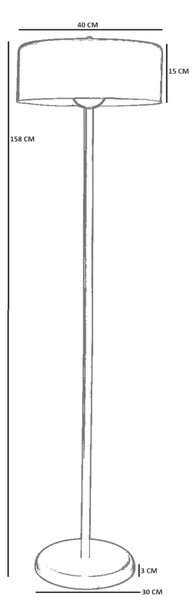 Opviq Floor Lamp Mustard 8924-3