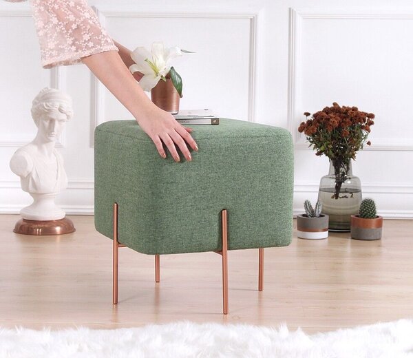 Atelier Del Sofa Puff Zöld Réz 52 - Zöld