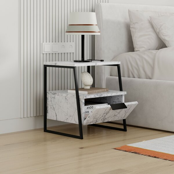 Hanah Home Éjjeliszekrény Carrara Marble Pal - Carrara Marble