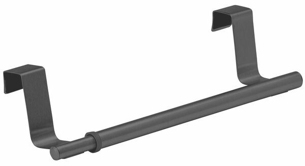 Wenko állítható rozsdamentes acél konyharuha tartó 22-35 cm, fekete