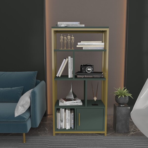 Hanah Home Könyvespolc Green Gold Valero - zöld, arany