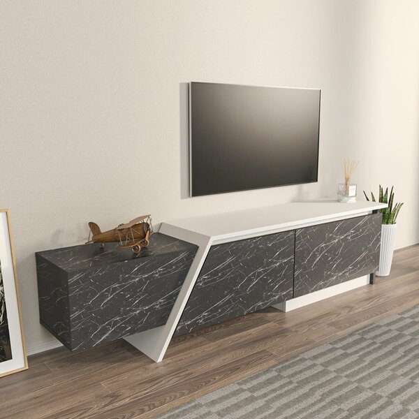 Hanah Home TV állvány, fehér - Bendire Zonas - fehér, Bendire