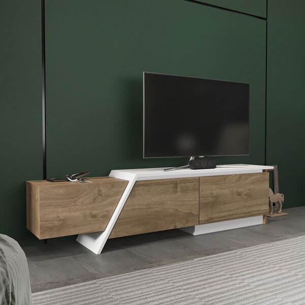 Hanah Home Zonas TV-állvány - dió, fehér