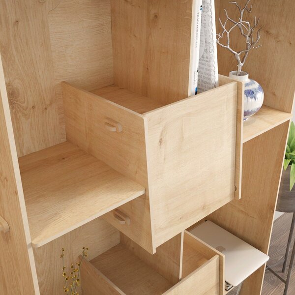 Hanah Home Könyvespolc Oak Pana - Tölgy