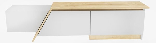 Hanah Home TV állvány, Fehér Sapphire Oak Zonas - Fehér, Sapphire Oak