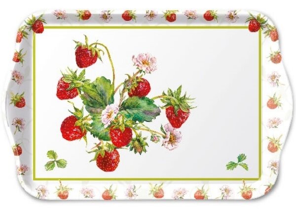 Fresh Strawberries műanyag kistálca 13x21cm