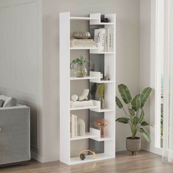 Hanah Home Palermo könyvespolc - fehér, antracit