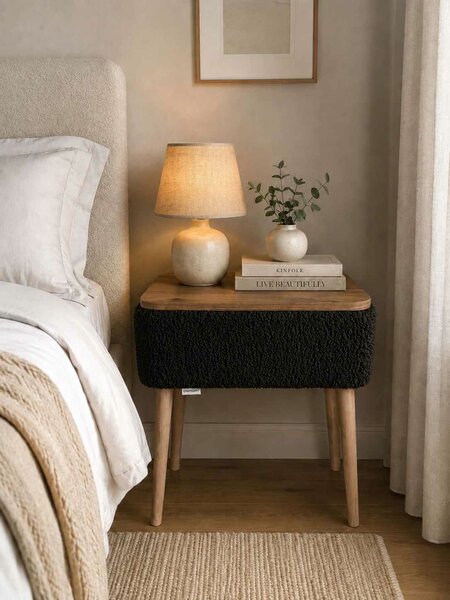 Hanah Home Éjjeliszekrény Black Nova - Fekete
