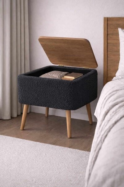 Hanah Home Nightstand Anthracite Nivo - Anthracite