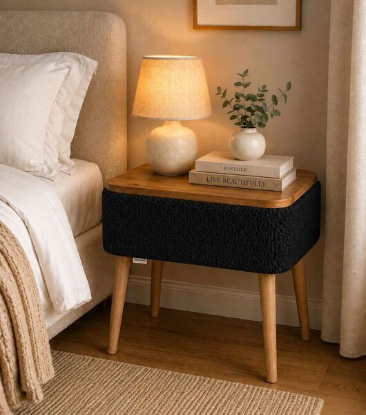 Hanah Home Éjjeliszekrény Black Nova - Fekete