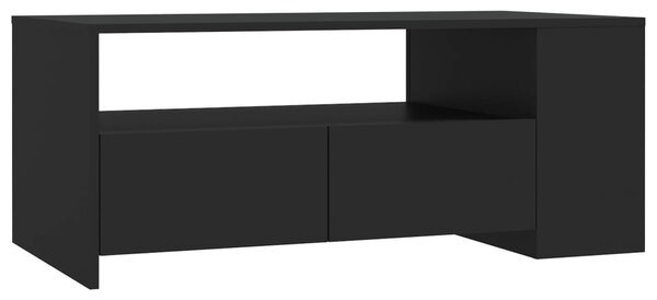 Fekete szerelt fa dohányzóasztal 102 x 55 x 42 cm