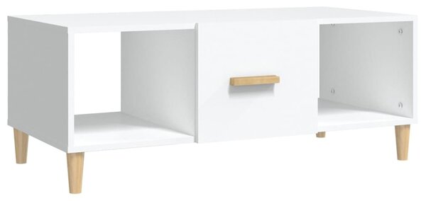 Fehér szerelt fa dohányzóasztal 102 x 50 x 40 cm