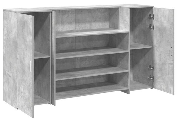 Recepciós pult betonszürke 180x50x103,5 cm szerelt fa