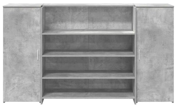 Recepciós pult betonszürke 180x50x103,5 cm szerelt fa