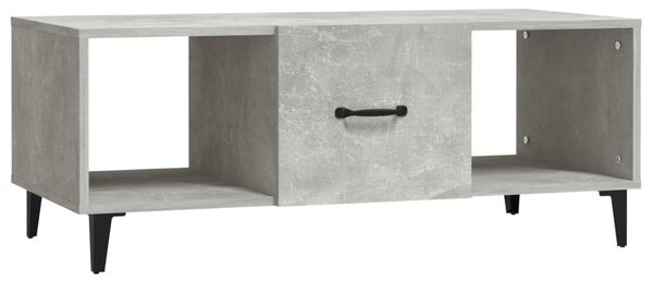 Betonszürke szerelt fa dohányzóasztal 102 x 50 x 40 cm