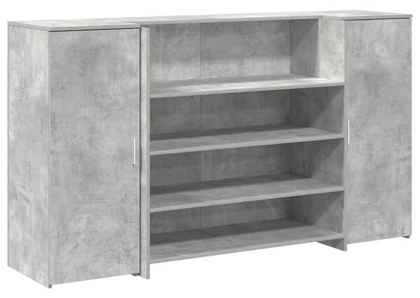 Recepciós pult betonszürke 180x50x103,5 cm szerelt fa
