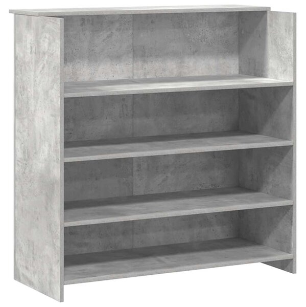 Recepciós pult betonszürke 180x50x103,5 cm szerelt fa