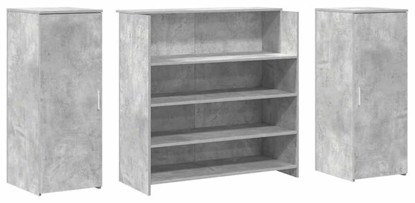 Recepciós pult betonszürke 180x50x103,5 cm szerelt fa