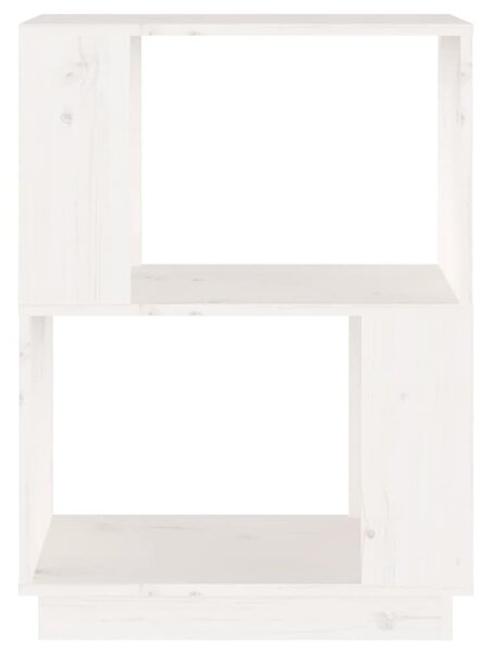 Fehér tömör fenyőfa könyvszekrény/térelválasztó 51 x 25 x 70 cm