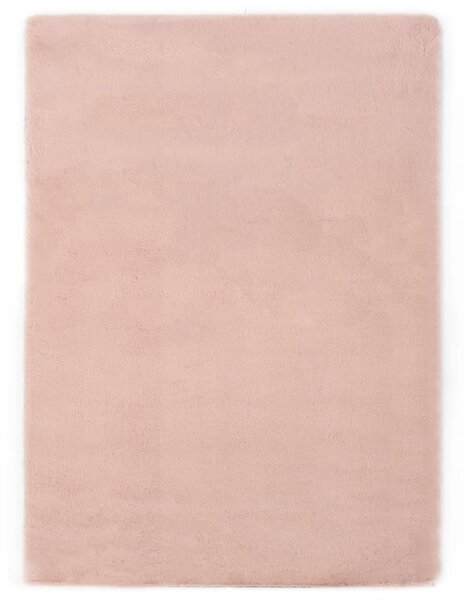 Antik rózsaszín szőnyeg mesterséges nyúlszőrméből KANIN 120 x 160 cm