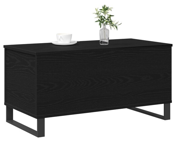 Fekete Tölgy Dohányzóasztal 90x44.5x45 cm Szerelt Fa
