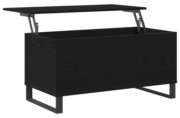 Fekete Tölgy Dohányzóasztal 90x44.5x45 cm Szerelt Fa