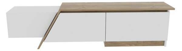 Hanah Home TV-állvány Zonas - fehér, dió