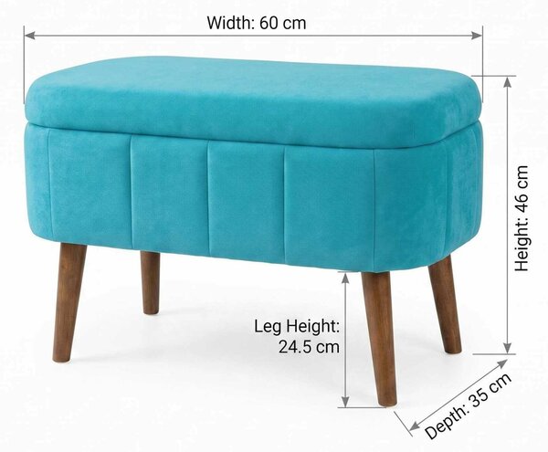 Atelier Del Sofa Mini Oslo Puff - Türkiz
