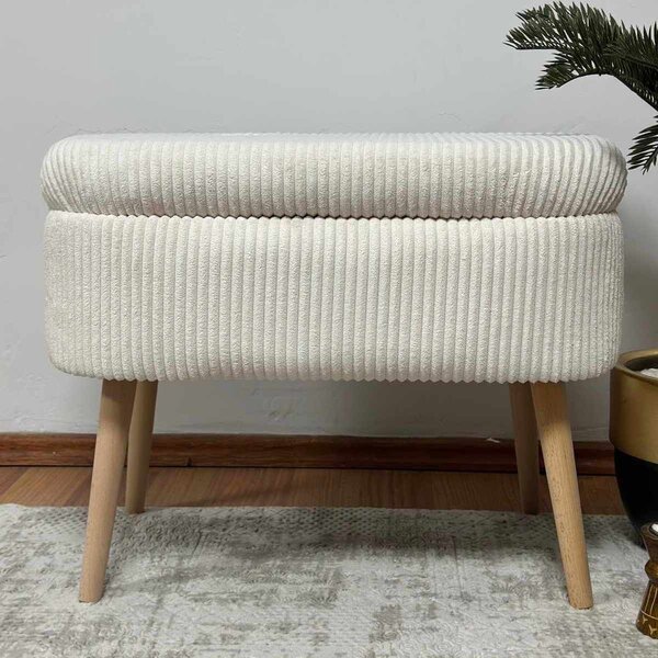 Atelier Del Sofa Puff Krém Mini Oslo Len - Krém
