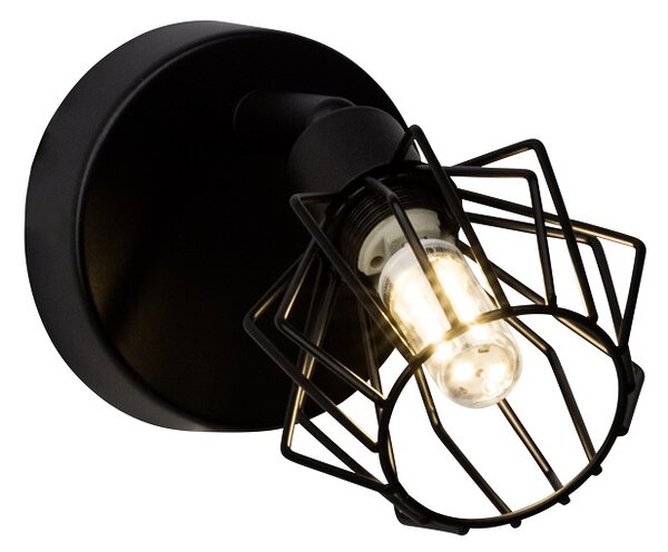 NORIS - LED fali spot lámpa; fekete; 350Lm - Brilliant-G54110/06