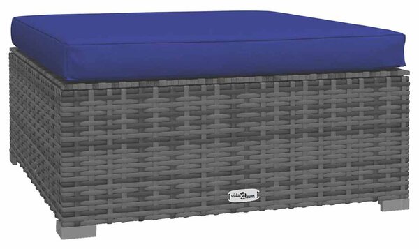 4 részes szürke polyrattan kerti ülőgarnitúra párnákkal