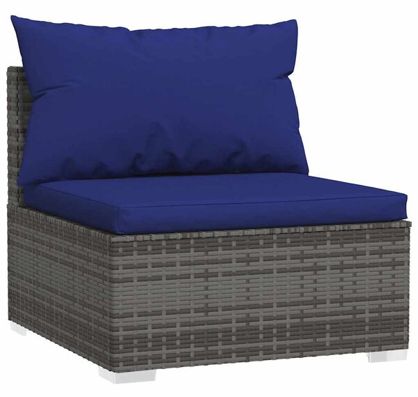 4 részes szürke polyrattan kerti ülőgarnitúra párnákkal