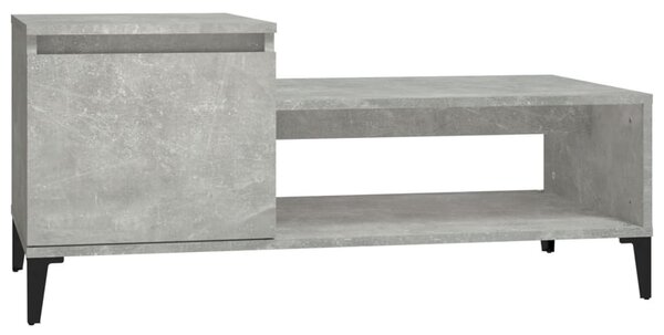 Betonszürke szerelt fa dohányzóasztal 100 x 50 x 45 cm