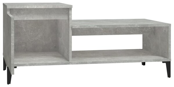 Betonszürke szerelt fa dohányzóasztal 100 x 50 x 45 cm