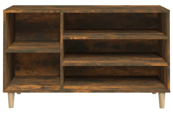 Füstös tölgy színű szerelt fa cipősszekrény 102 x 36 x 60 cm