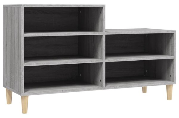 Szürke sonoma színű szerelt fa cipősszekrény 102x36x60 cm