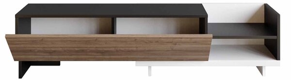 Hanah Home TV Stand White Black Walnut Parion - White, Black, Walnut