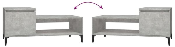 Betonszürke szerelt fa dohányzóasztal 100 x 50 x 45 cm