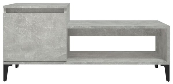 Betonszürke szerelt fa dohányzóasztal 100 x 50 x 45 cm